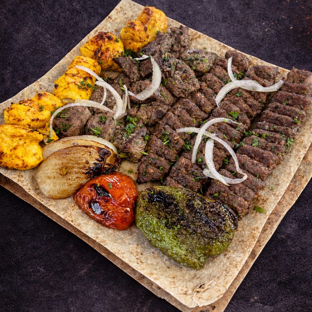 Mix Grill Kabob Platter ￼.
